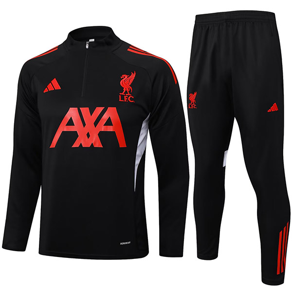 Liverpool survêtement de football ensemble de sport demi-zip col noir uniforme vêtements pour hommes kit d'entraînement de football 2025-2026