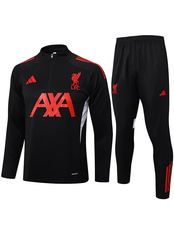 Liverpool survêtement de football ensemble de sport demi-zip col noir uniforme vêtements pour hommes kit d'entraînement de football 2025-2026