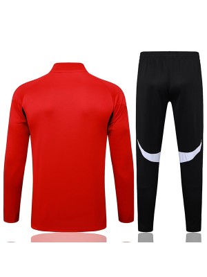 Liverpool survêtement de football pantalon ensemble de sport col à demi-fermeture éclair uniforme rouge et noir vêtements pour hommes kit d'entraînement de football 2025-2026
