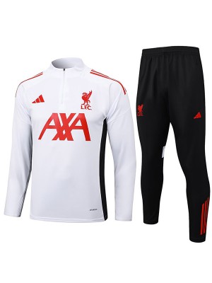 Liverpool survêtement de football ensemble de sport demi-zip col blanc noir uniforme vêtements pour hommes kit d'entraînement de football 2025-2026