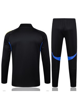 Manchester United survêtement de football ensemble de sport demi-zip col noir uniforme vêtements pour hommes kit d'entraînement de football 2025-2026