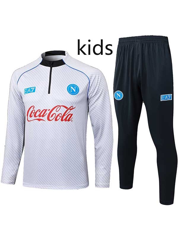 Napoli survêtement enfant adolescent tenue d'entraînement blanche mini 2025-2026