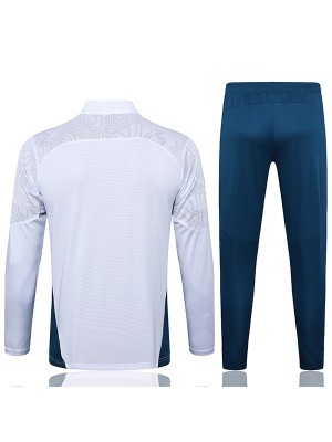 Olympique de Marseille tracksuit soccer suit sports set zipper-necked white navy uniform men's clothes football training kit 2024-2025