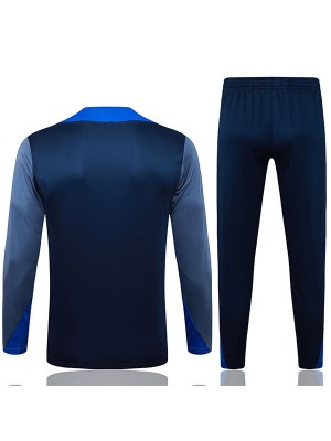 Paris saint-germain tracksuit soccer suit sports set zipper-necked uniform men's navy clothes football training kit 2025-2026