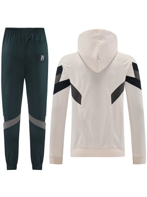 Real madrid veste à capuche football vêtements de sport survêtement fermeture éclair complète hommes rose clair kit d'entraînement athlétique extérieur uniforme tout noir manteau de football 2024-2025