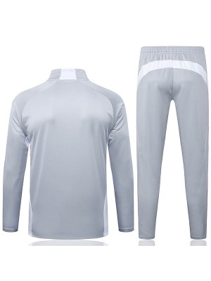 Real madrid survêtement gris clair pour homme tenue d'entraînement 2025-2026