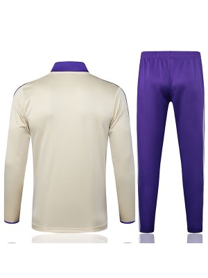 Real Madrid survêtement de football ensemble de sport demi-zip col blanc violet uniforme vêtements pour hommes kit d'entraînement de football 2025-2026