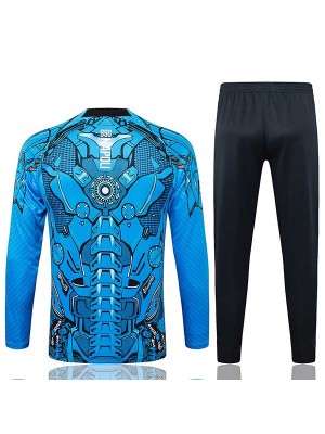 SSC napoli tracksuit soccer pants suit sports set half zip necked blue black uniform men's clothes football training kit 2025-2026