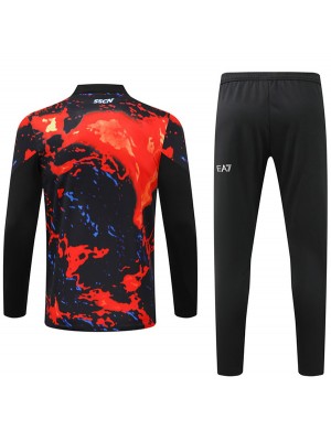 SSC Napoli Survêtement Pantalon de football Costume Ensemble de sport Demi-fermeture à glissière Uniforme Vêtements de feu pour hommes Kit d'entraînement de football 2024-2025